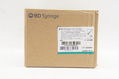BD 309589 3ml Syringe Luer-Lok Tip W/BD PrecisionGlide Ndle 23Gx1-1/2-Box of 100